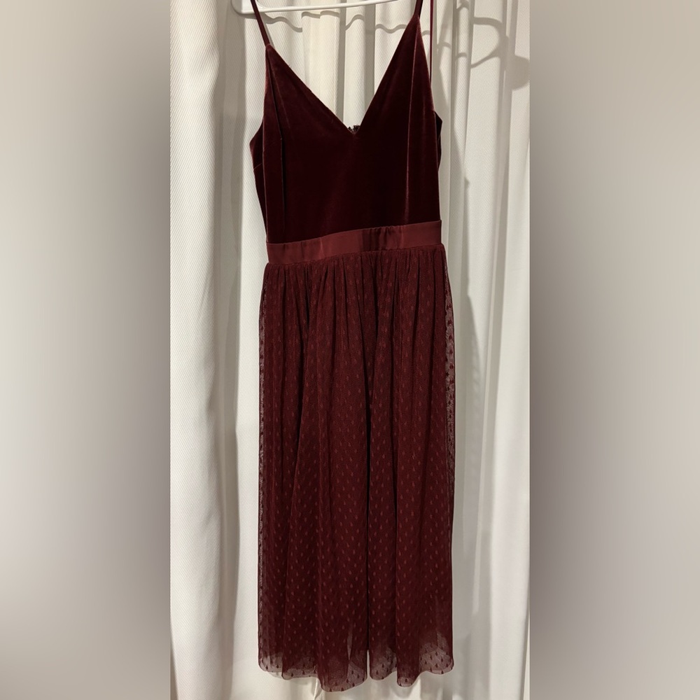 Vintage Express velvet and lace dress
